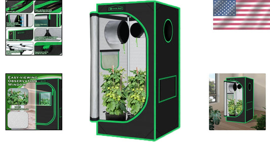 Alloy Steel Frame Hydroponic Grow Tent 24"x24"x48" - Sturdy Plant Environment