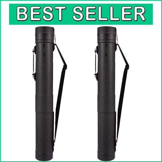 2-Pack Extendable Waterproof Poster Tubes, 30.5" to 49" with Shoulder Strap