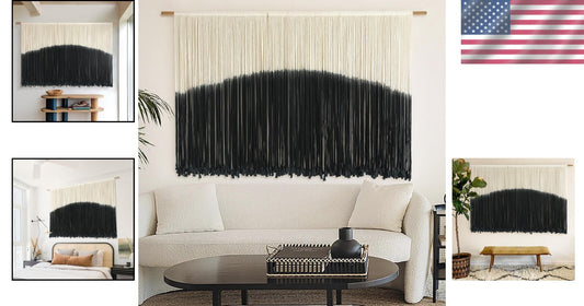 Large Bohemian Tie-Dye Macrame Wall Hanging, 57''W*35''L - Eco-Friendly Art