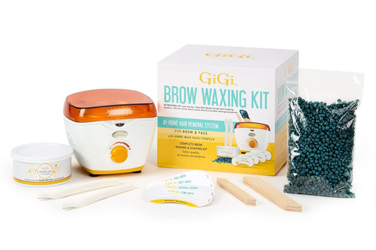 Gentle Facial and Brow Wax Kit with Compact Warmer - Hypoallergenic & Effective