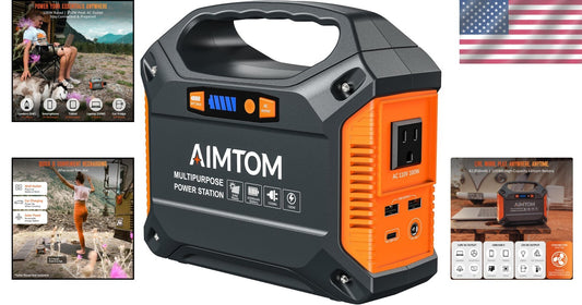 155Wh Portable Power Station - Lightweight Lithium Battery with Solar Charging