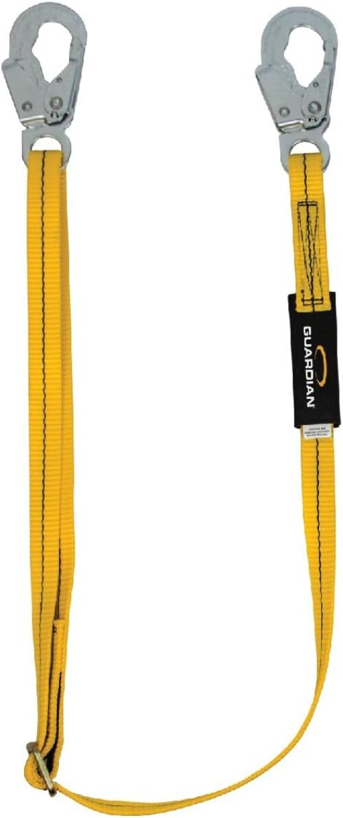 Durable 4-6 Feet Adjustable Yellow Lanyard for Enhanced Safety and Positioning
