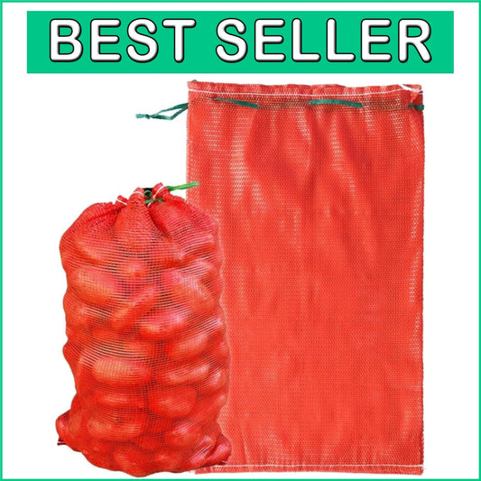 Durable 300-Pack Mesh Storage Bags for Vegetables & Firewood – 60 lbs Capacity