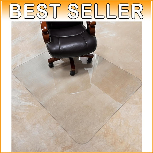 Durable 1/5" Thick Crystal Clear Chair Mat for Carpets & Hard Floors, 59"x47"