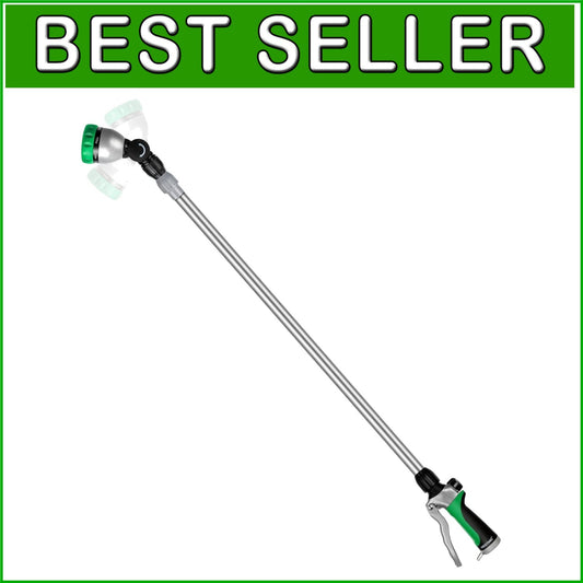 36”-60” Adjustable Metal Watering Wand with 7 Spray Patterns & Flow Control