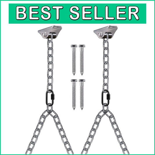 Durable 81" Hanging Chain Kit with Carabiners - Perfect for Swings & Hammocks