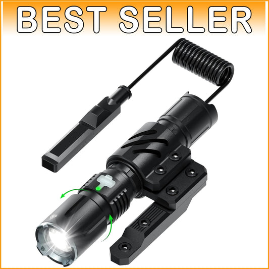 Durable 2000 Lumen Waterproof Flashlight with USB-C Charging & 4 Lighting Modes