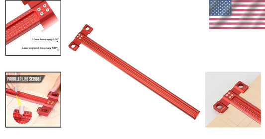 High-Quality 24in Woodworking T-Square Ruler with Clear Scales for Accuracy