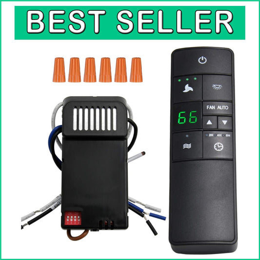 Ceiling Fan Remote Control with Timer & Light Dimmer - Works with Popular Brands