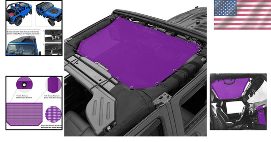 Customizable Jeep Sun Shade Top - Blocks UV Rays & Keeps Interior Cool in Style
