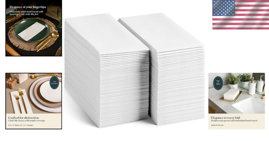 Premium Quality Soft Linen-Like Disposable Napkins - Multi-Purpose Guest Towels