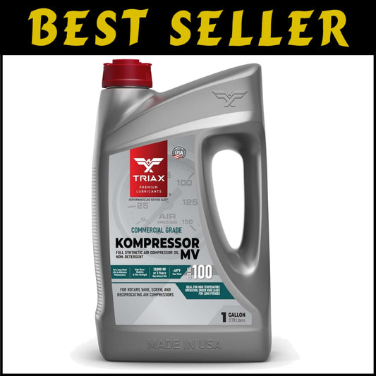 Commercial Grade Full Synthetic Compressor Oil - 1 Gallon, 30% Cooler Operation