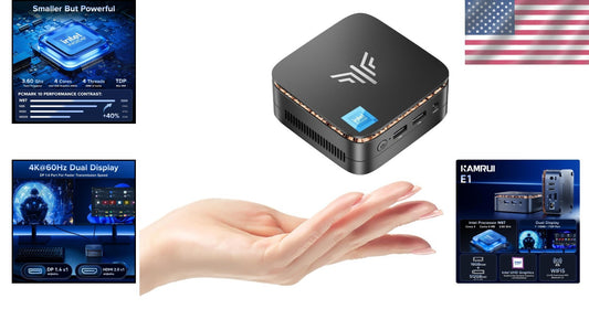 Ultra-Portable Mini PC with 12th Gen CPU, Ideal for Home, Office & Multimedia