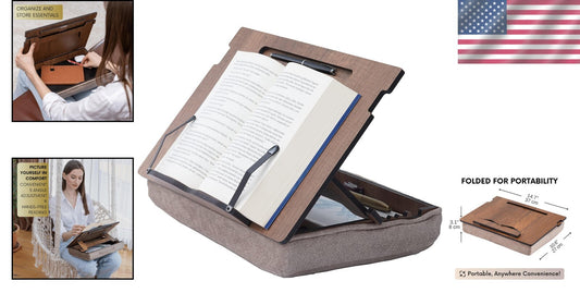 Compact & Portable Book Stand with Storage - Ideal for Recipes & Sheet Music
