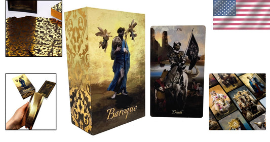 Baroque Gold Foil Tarot Deck - 78 Original Cards with Guidebook for Beginners