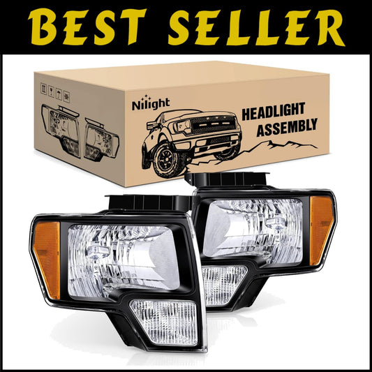 Durable 2009-2014 F150 Headlights - Easy Installation & Adjustable Beam Level