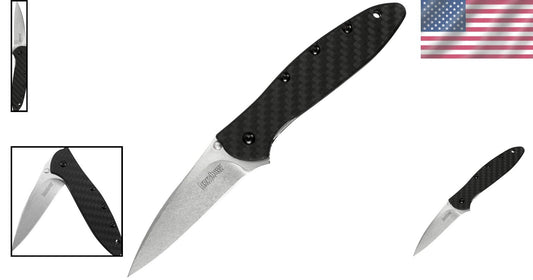 Elegant Kershaw Pocket Knife: 3" Drop Point Blade with SpeedSafe Technology