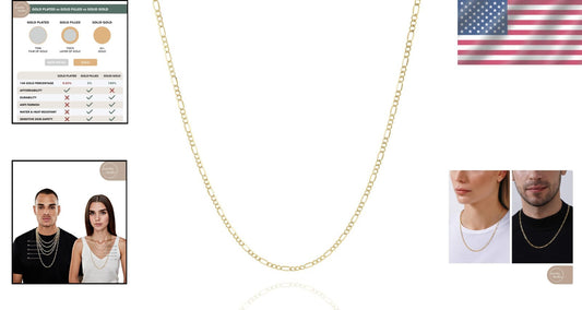 Customizable 14K Solid Yellow Gold Filled Necklaces - Multiple Widths Available