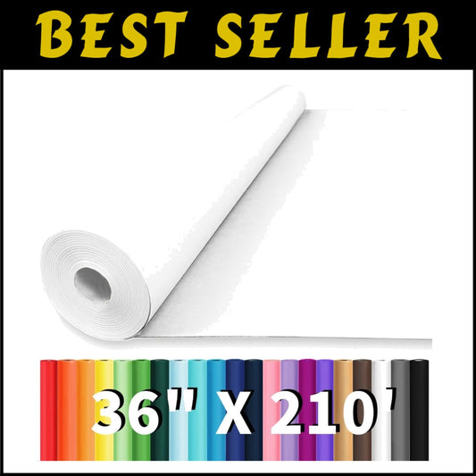 36" x 2520" Jumbo White Kraft Paper Roll - Eco-Friendly and Durable Art Supplies