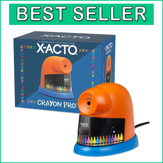 X-ACTO Pro Electric Crayon Sharpener with SafeStart Motor - Ideal for School Use