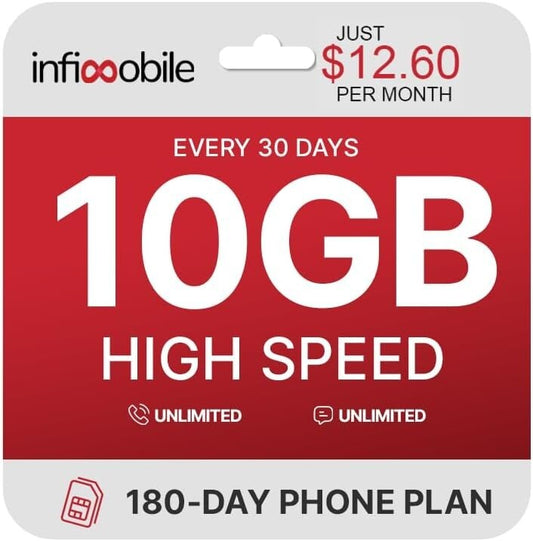 Affordable 6-Month Unlimited Plan with 10GB Data | Nationwide 4G, 5G Coverage
