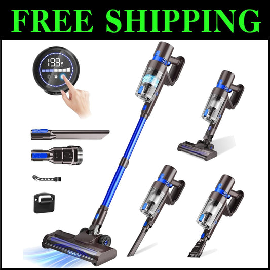 550W Cordless Vacuum with HEPA Filter - Lightweight & Powerful for Home Cleaning