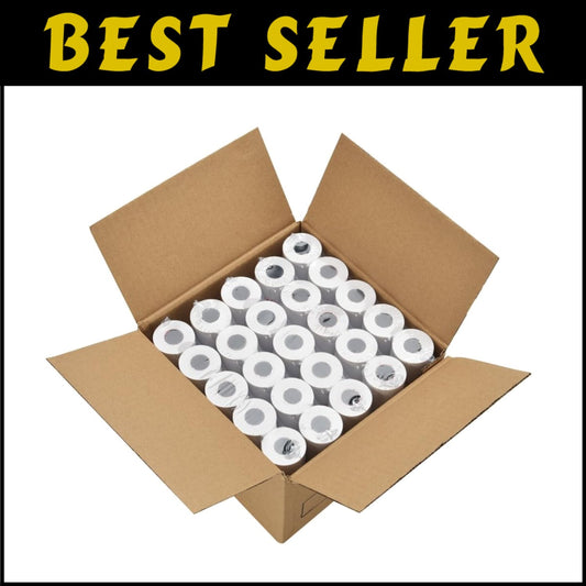 100-Pack of Smooth 2 1/4" x 50' Thermal Paper Compatible with Major POS Systems
