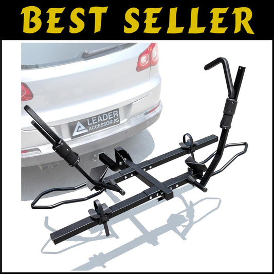 Foldable 2-Bike Carrier - Fits Standard, Fat Tire & Electric Bikes with Ease