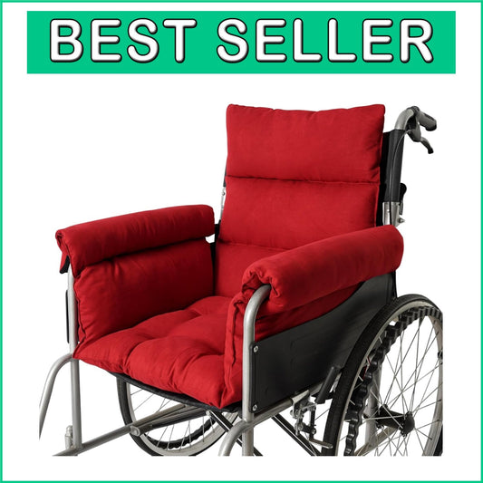 Soft Polyester Wheelchair Cushion for Indoor/Outdoor Use - Non-Slip Design