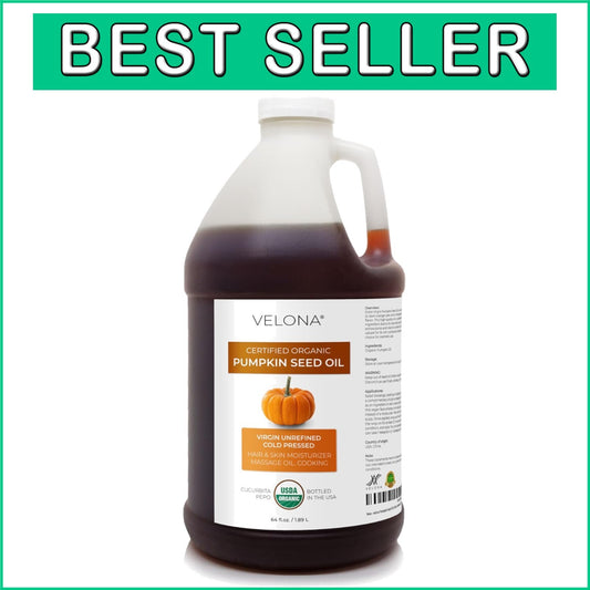 Cold Pressed Pumpkin Seed Oil - 64 Fl Oz | Natural Skin & Hair Care Essential