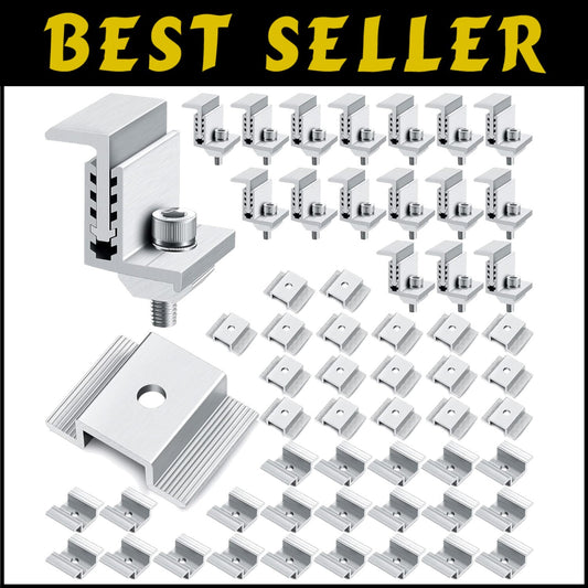 Durable Solar Panel Mid Clamps with Adjustable End Clamps - Easy Install