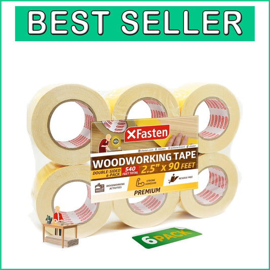 Easy-Peel Double-Sided Tape for Woodworking - Residue-Free & Surface Safe