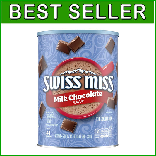 Delicious Hot Cocoa Mix - Milk Chocolate Flavor, 45.68 oz Canister Pack of 6