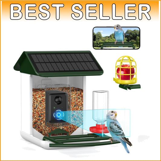 1080P HD Bird Feeder Camera with Solar Power and Real-Time App Notifications