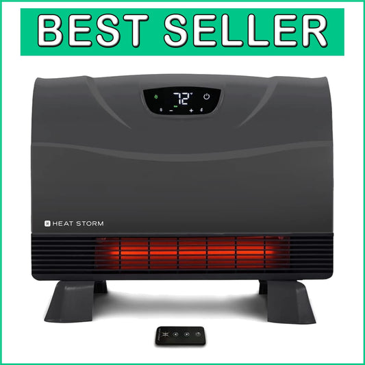 Energy-Efficient Infrared Space Heater, Remote Control, Wall/Floor Mount - 1500W