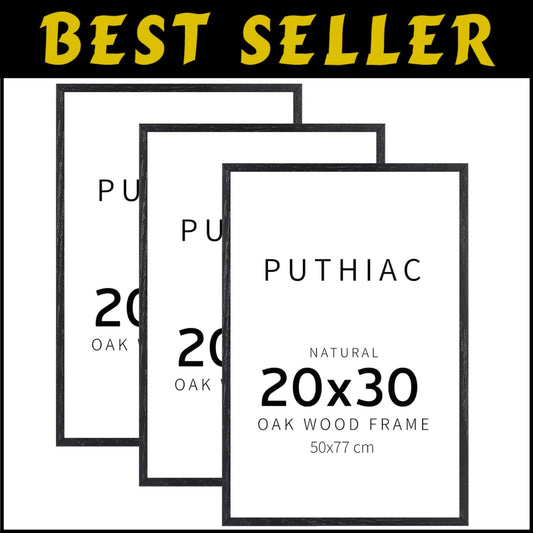 Gallery-Style 20x30 Black Oak Frame Set - Versatile Display for All Occasions