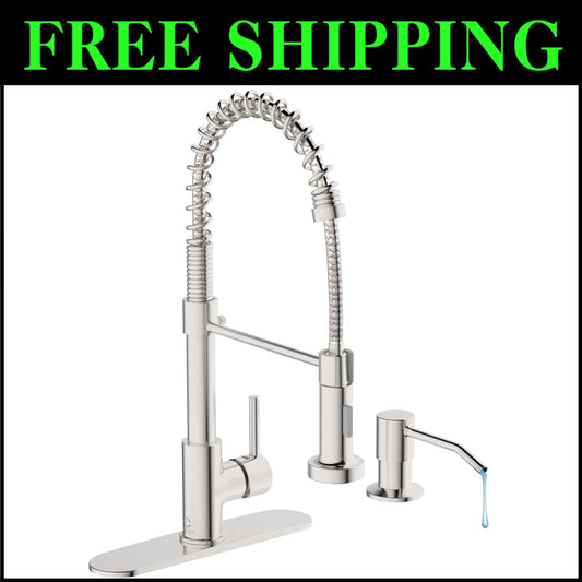 Premium Pull Down Kitchen Faucet & Soap Dispenser Set - Durable & Easy to Use