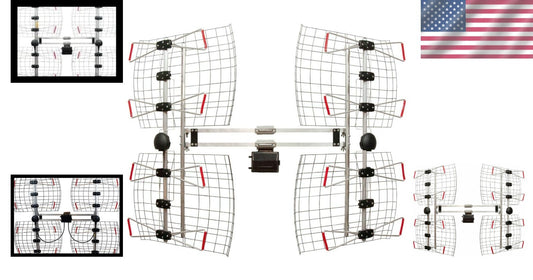8-Element Multi-Directional UHF Outdoor HDTV Antenna - 70+ Mile Range, 4K Ready
