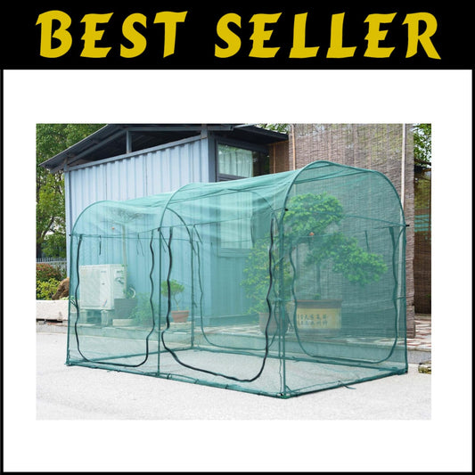 Sturdy 10FT x 6FT Plant Cover with Steel Frame & Ventilated Design for Gardens