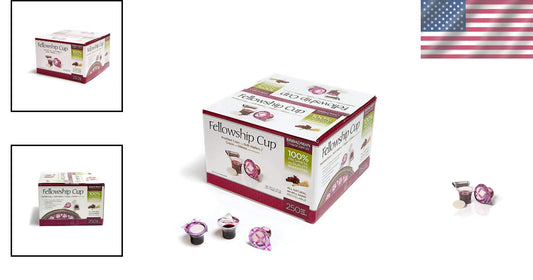 Convenient 250 Count Pre-Filled Communion Cup Set with Juice & Wafer Assembly