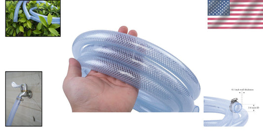 Versatile High-Pressure 3/4" ID Braided Tubing - Ideal for Many Applications