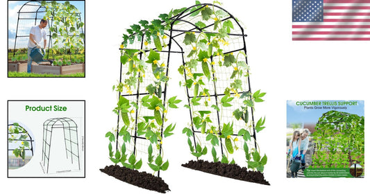 Elegant 7ft Garden Arch Trellis - Adjustable Metal Support for Climbing Plants