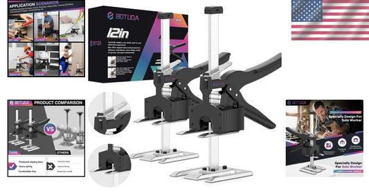 Effortless 360 lbs Hand Lifting Jack - 12 In. Adjustable Tool for Home Projects