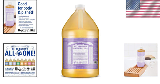 Sustainable Lavender Castile Soap, 1 Gallon - Organic, Vegan, and Cruelty-Free