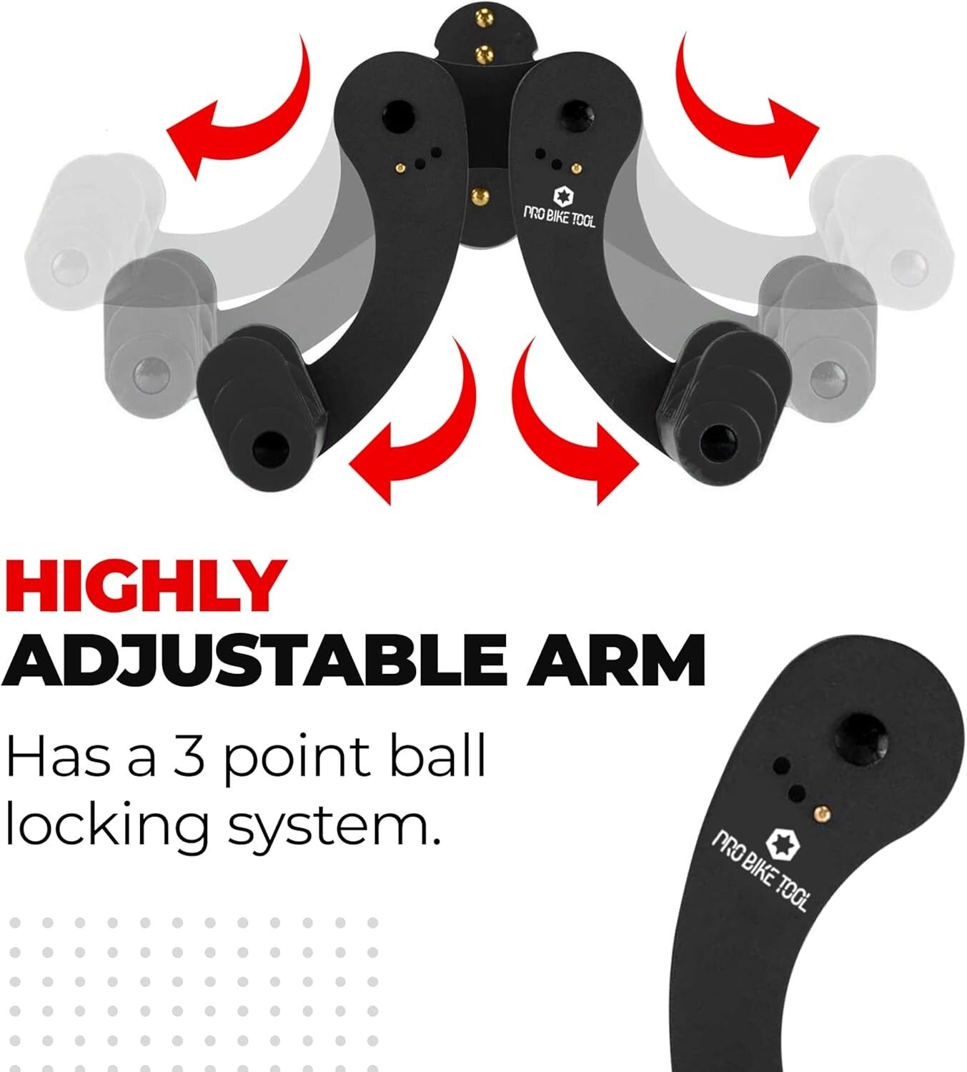 Durable Alloy Wall Mount Bike Rack - Adjustable Hook for Garage Storage