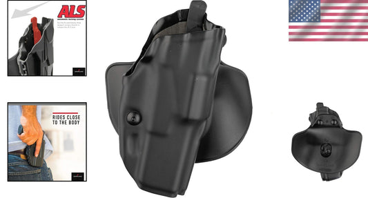 Safariland 6378 ALS Right-Hand Holster with Paddle & Belt Loop - STX Plain Black