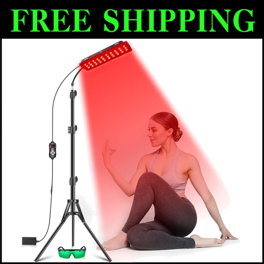 Adjustable Red Light Therapy Panel with Stand - Energize Cells & Alleviate Pain