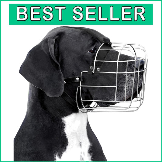 Durable Stainless Steel Dog Muzzle for Great Danes - Comfortable & Humane