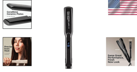 Cerashine Ceramic Flat Iron - Silky Hair Styling Tool with Custom Heat Control