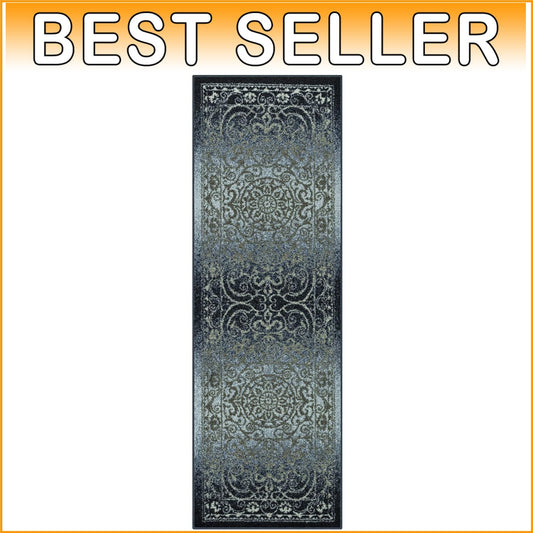 Durable 6' x 2' Stain-Resistant Non-Slip Vintage Runner Rug for Entryways